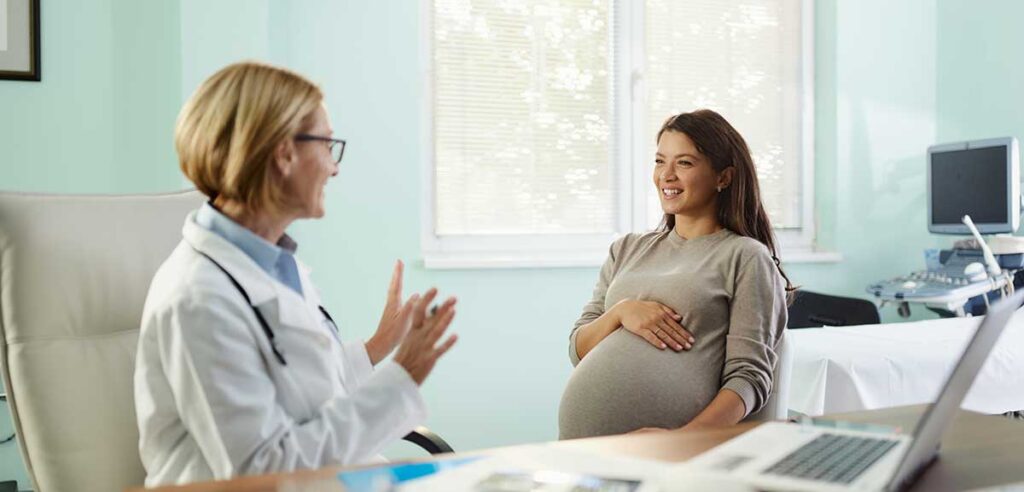 expectant mom with doc